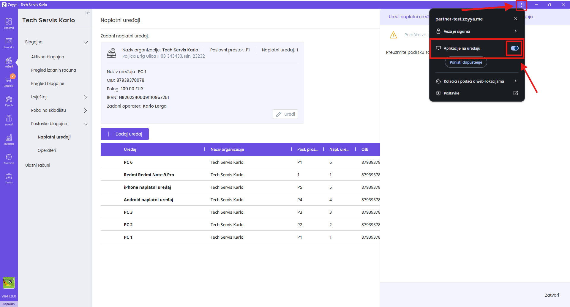 Uključite dopuštenje u PWA aplikaciji